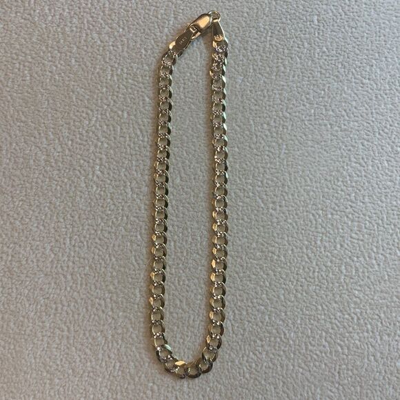 Curb link bracelet 14k solid gold perfect - Picture 6 of 16